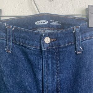 Old navy ski-hi straight extra high rise blue jeans
